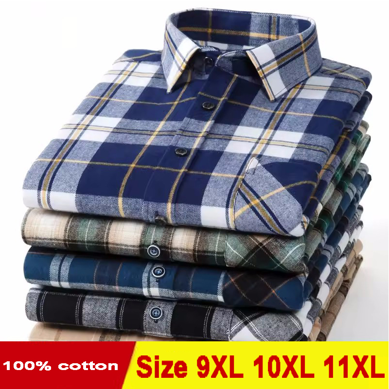 Size 11XL 10XL 9XL Fashion Fla - Flannel Shirt Lined 评论和价格