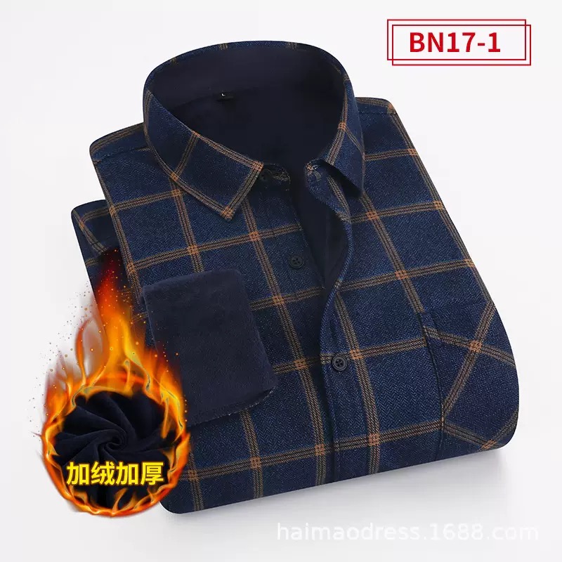 Winter New Fashion Trend With  - Flannel Shirt Lined 评论和价格