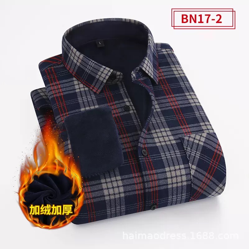 Winter New Fashion Trend With  - Flannel Shirt Lined 评论和价格