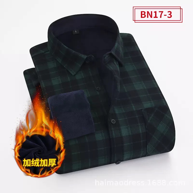 Winter New Fashion Trend With  - Flannel Shirt Lined 评论和价格