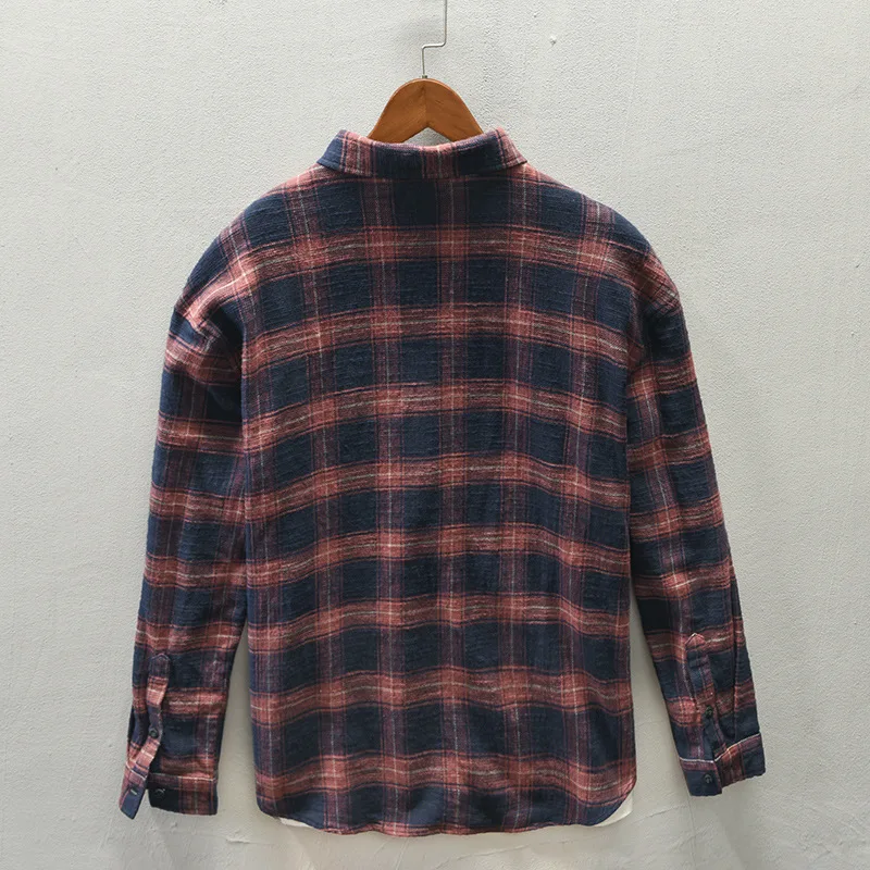 Spring and Autumn New Men 100% - Flannel Shirt Lined 评论和价格