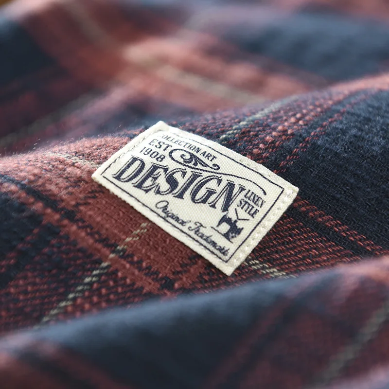 Spring and Autumn New Men 100% - Flannel Shirt Lined 评论和价格