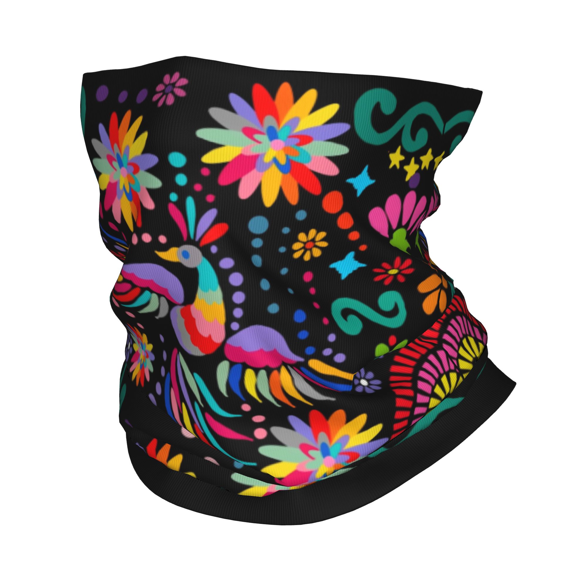 Custom Mexican Floral Flower T - Neck Gaiter Fleece 评论和价格