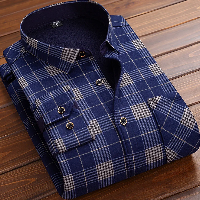 Men Fleece Shirt 2026 Autumn W - Flannel Shirt Lined 评论和价格