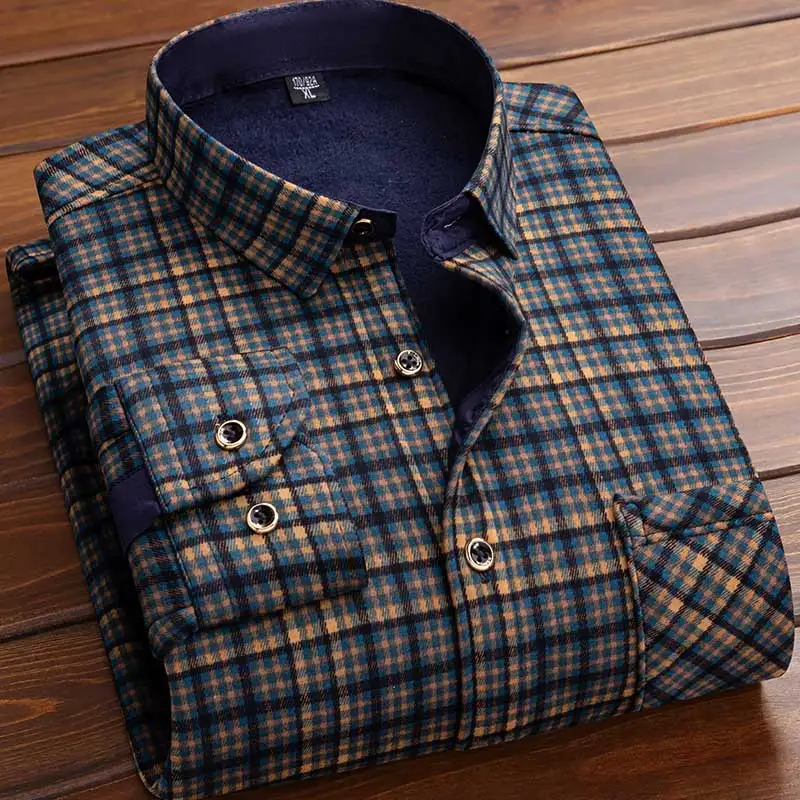 Men Fleece Shirt 2026 Autumn W - Flannel Shirt Lined 评论和价格