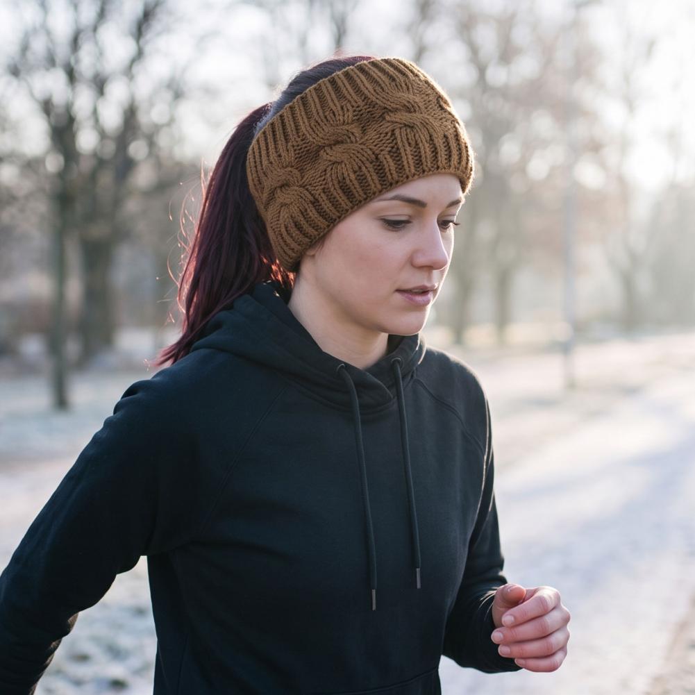 Winter Running Gear for Women  - Fleece Ear Warmer Band 评论和价格