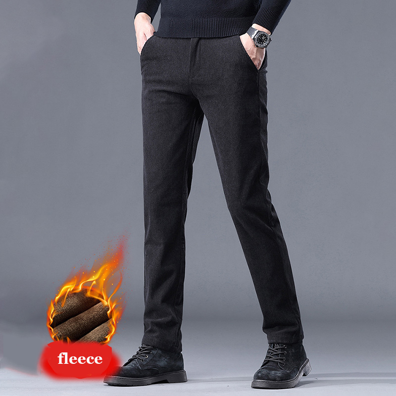 Men Thick WarmBusiness Pants W - Corduroy Pant Warm 评论和价格