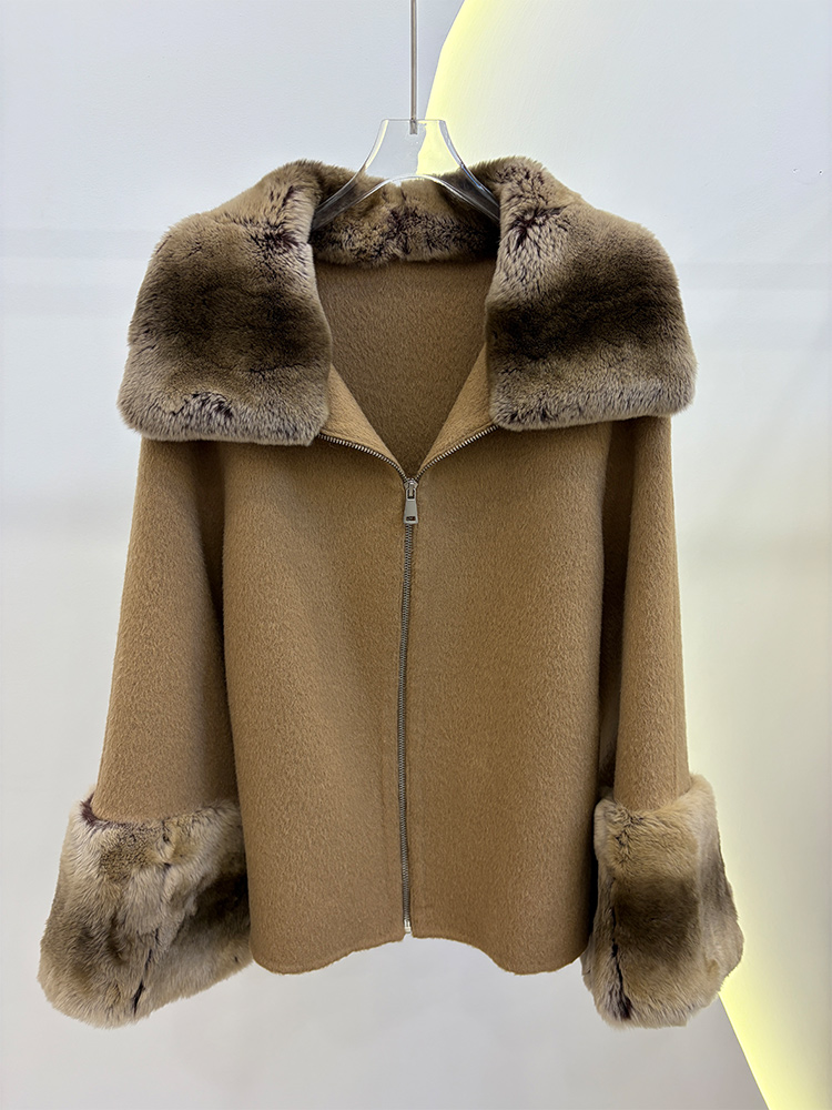 2026 Winter Women's Real Natur - Wool Coat Peacoat 评论和价格