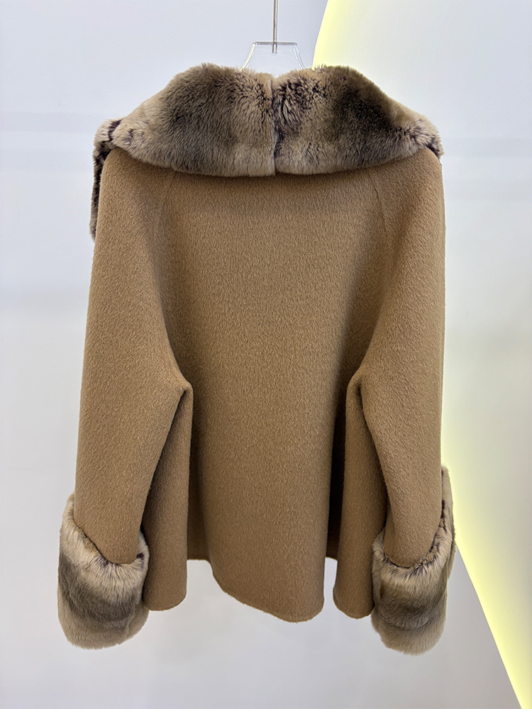 2026 Winter Women's Real Natur - Wool Coat Peacoat 评论和价格