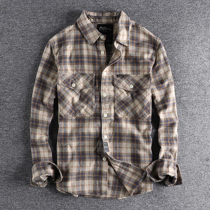 Spring and Autumn New Fashion  - Flannel Shirt Lined 评论和价格